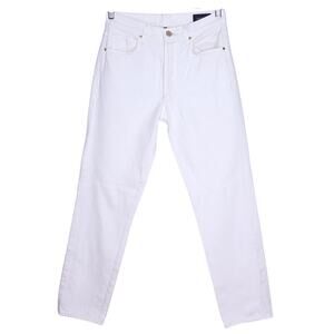 GOLDSIGN High Rise Straight Leg Jean Calla White Button Fly Casual Women's 26